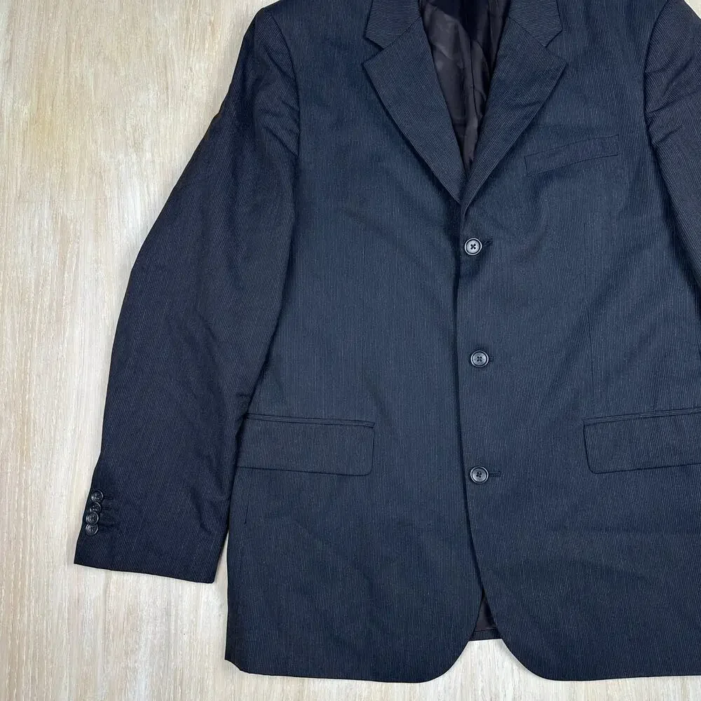Banana Republic Classic Pinstripe Singe Breasted Notch Lapel Blazer Jacket 44R